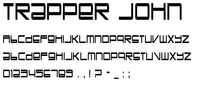 Trapper John font